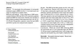 The “old” 15 mm renal stone size limit for RIRS remains a clinically significant threshold size