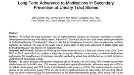 Long-Term Adherence to Medications in Secondary Prevention of Urinary Tract Stones